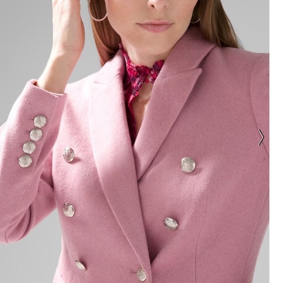 🌸🌺🌷White House Black Market Pink Blazer with Silver Buttons - Picture 3 of 16